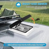 2012 Air Max Dakventilator voor camping, auto, elektrisch, ultralaag geluidsniveau, permanente RV-ventilatie, omkeerbare afzuigventilator, 12 V, met 14 inch (14 inch), UV-bescherming, doorschijnend