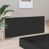 Hoofdbord bewerkt hout zwart 200x1,5x80 cm - 76% korting