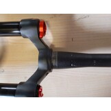 26/27,5/29 inch magnesiumlegering mountainbike vork terugslaginstelling, luchtvering voorvork 100 mm veerweg, 9 mm as, schijfrem