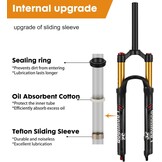 26/27,5/29 inch magnesiumlegering mountainbike vork terugslaginstelling, luchtvering voorvork 100 mm veerweg, 9 mm as, schijfrem