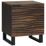 Nachtkastje Walnotenhout 40x33x46cm - Massief Mangohout met 34% Korting