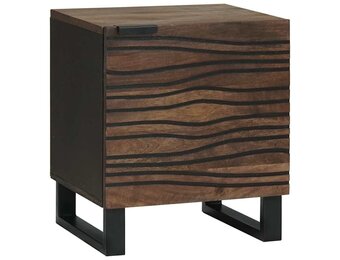 Nachtkastje Walnotenhout 40x33x46cm - Massief Mangohout met 34% Korting