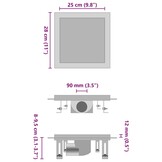 RVS Doucheafvoer 28x28 cm - 75% Korting