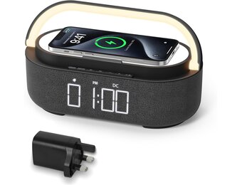 Digitale Wekkerradio met Draadloze Oplader & Bluetooth (34% Korting)