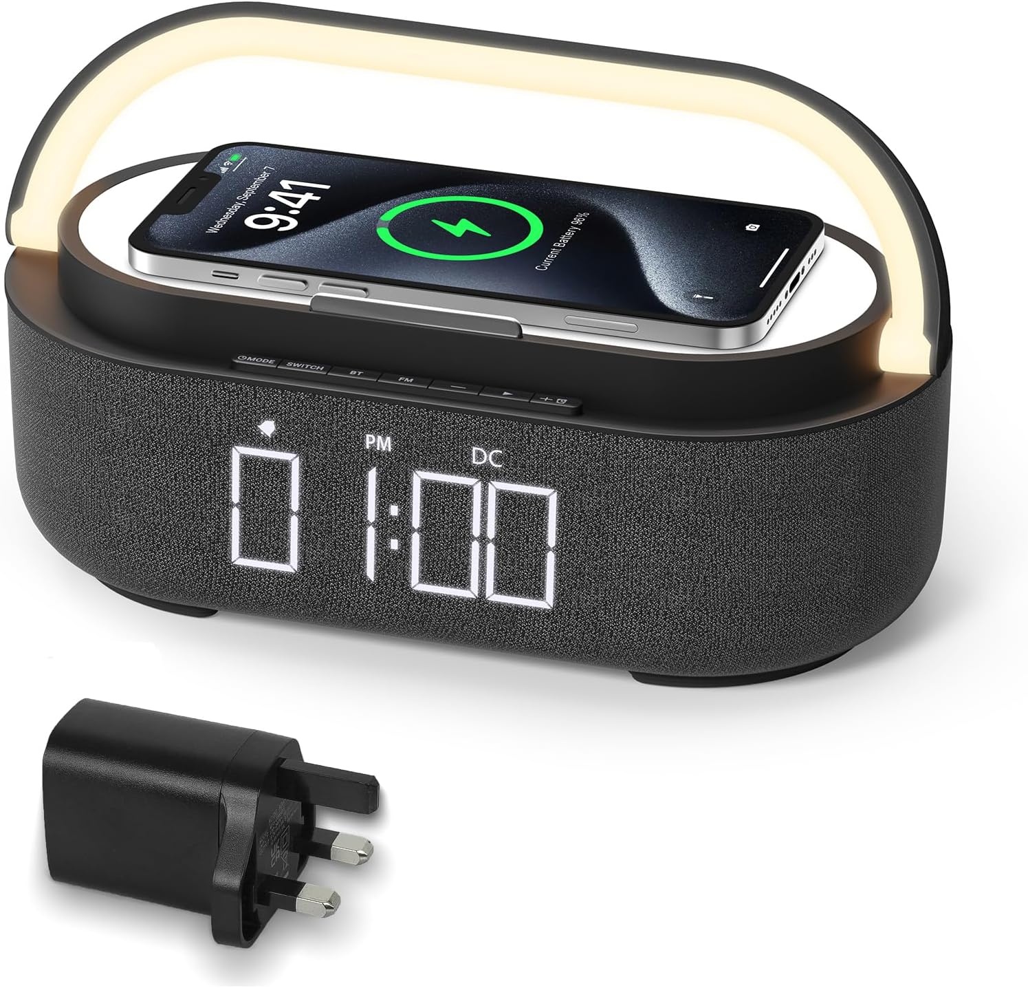 Digitale Wekkerradio met Draadloze Oplader & Bluetooth (34% Korting)