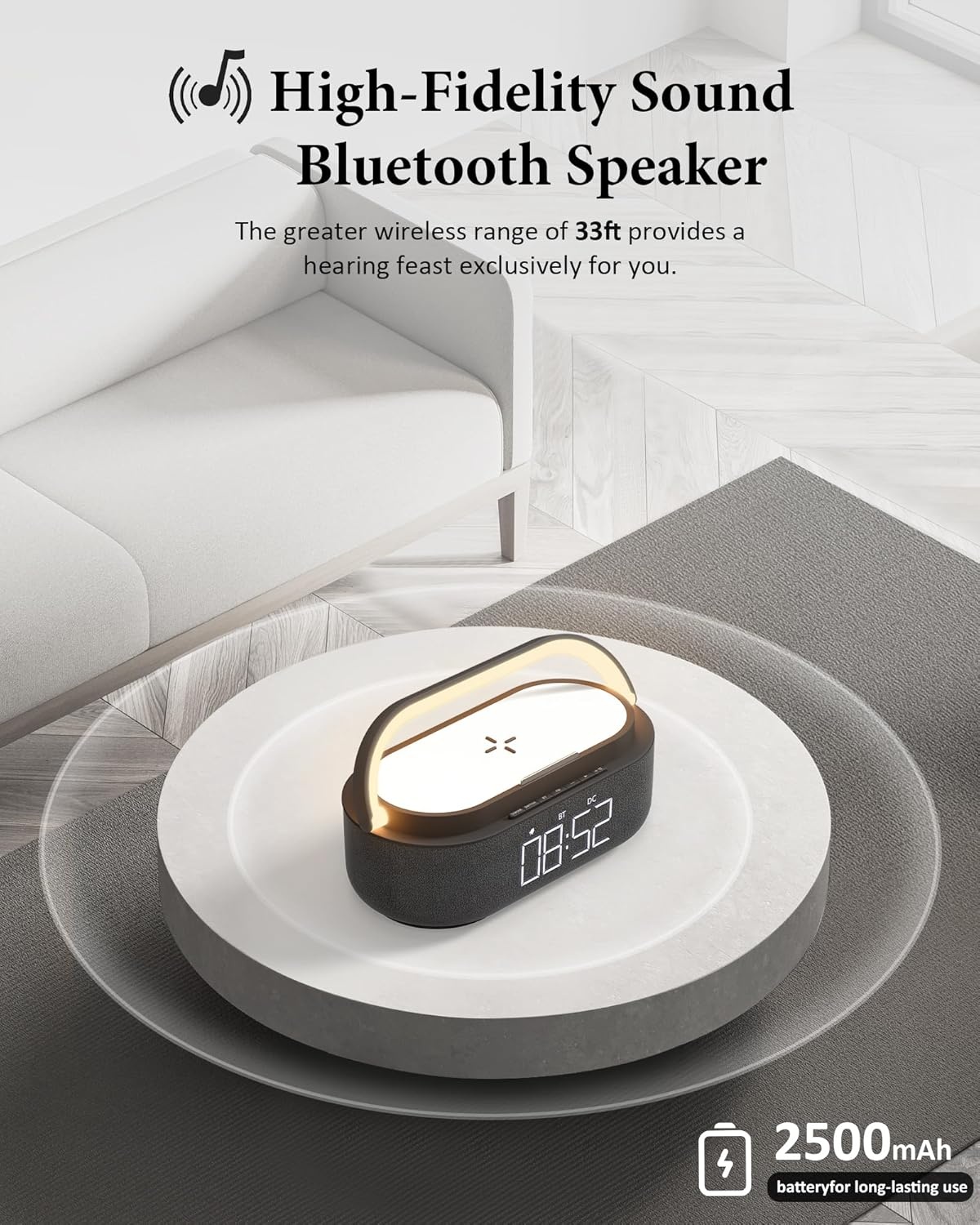 Digitale Wekkerradio met Draadloze Oplader & Bluetooth (34% Korting)
