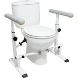 KMINA - Gehandicapte badkamerhouder, toiletarmleuning, armleuning voor ouderen, armsteun voor ouderen, robuuste gehandicapte badkamergreep, verstelbare breedte en hoogte.