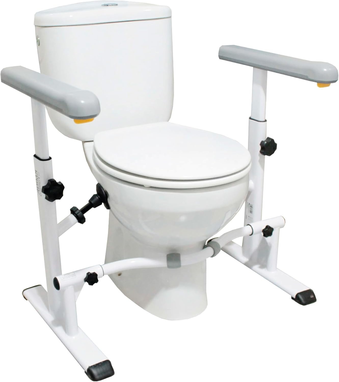 KMINA - Gehandicapte badkamerhouder, toiletarmleuning, armleuning voor ouderen, armsteun voor ouderen, robuuste gehandicapte badkamergreep, verstelbare breedte en hoogte.