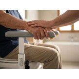 KMINA - Gehandicapte badkamerhouder, toiletarmleuning, armleuning voor ouderen, armsteun voor ouderen, robuuste gehandicapte badkamergreep, verstelbare breedte en hoogte.