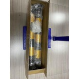 2x Paaltjes Zwart-Geel Diameter 76 mm Hoogte 750 mm met Oog