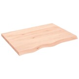 vidaXL Wastafelblad Massief Hout 80x60 cm - 34% Korting!