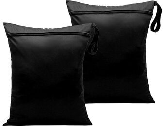 Set van 2 Herbruikbare Waterdichte Tasjes - Zwart
