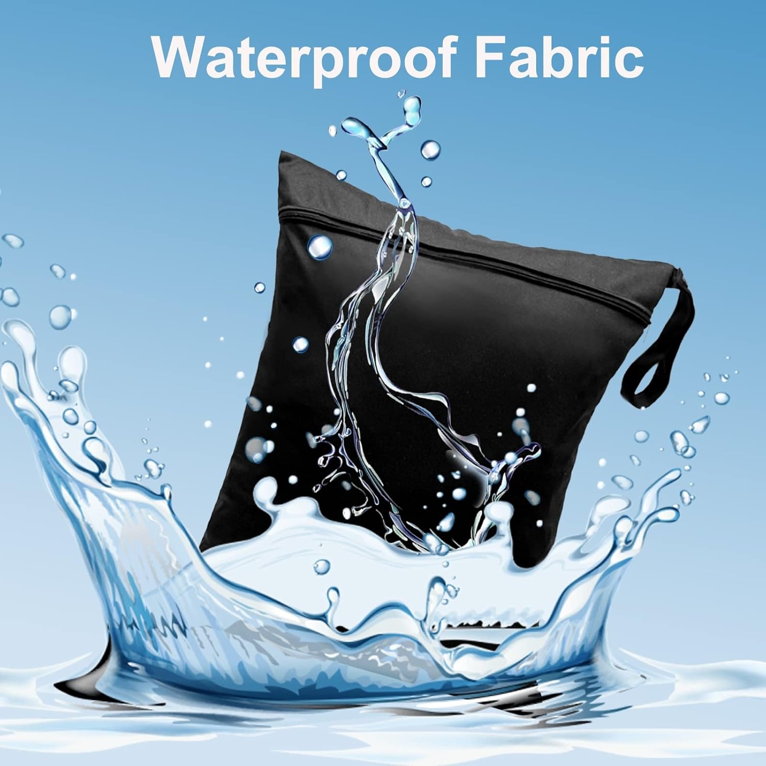 Set van 2 Herbruikbare Waterdichte Tasjes - Zwart