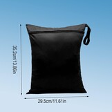Set van 2 Herbruikbare Waterdichte Tasjes - Zwart