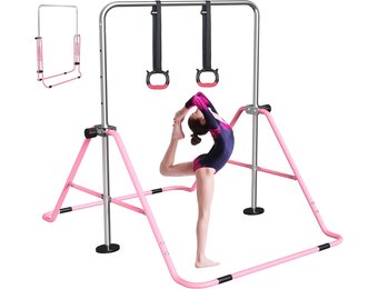 FBSPORT Kinder Turnbok met Verstelbare Hoogtes, Opvouwbaar, Tot 63.5 kg