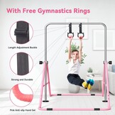 FBSPORT Kinder Turnbok met Verstelbare Hoogtes, Opvouwbaar, Tot 63.5 kg