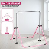 FBSPORT Kinder Turnbok met Verstelbare Hoogtes, Opvouwbaar, Tot 63.5 kg