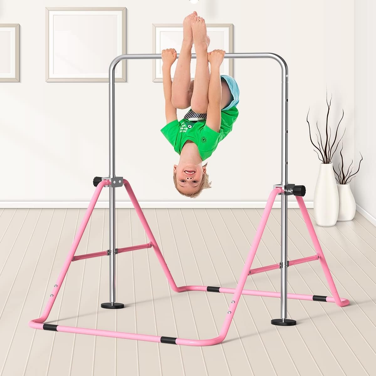 FBSPORT Kinder Turnbok met Verstelbare Hoogtes, Opvouwbaar, Tot 63.5 kg
