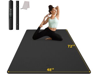 CAMBIVO Extra Dikke Yogamat 183x122 cm - Antislip & Geluidsdempend voor Thuisgym