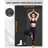 CAMBIVO Extra Dikke Yogamat 183x122 cm - Antislip & Geluidsdempend voor Thuisgym