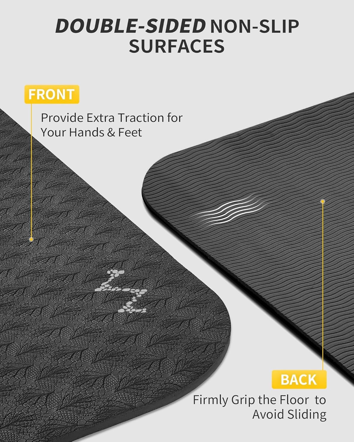 CAMBIVO Extra Dikke Yogamat 183x122 cm - Antislip & Geluidsdempend voor Thuisgym