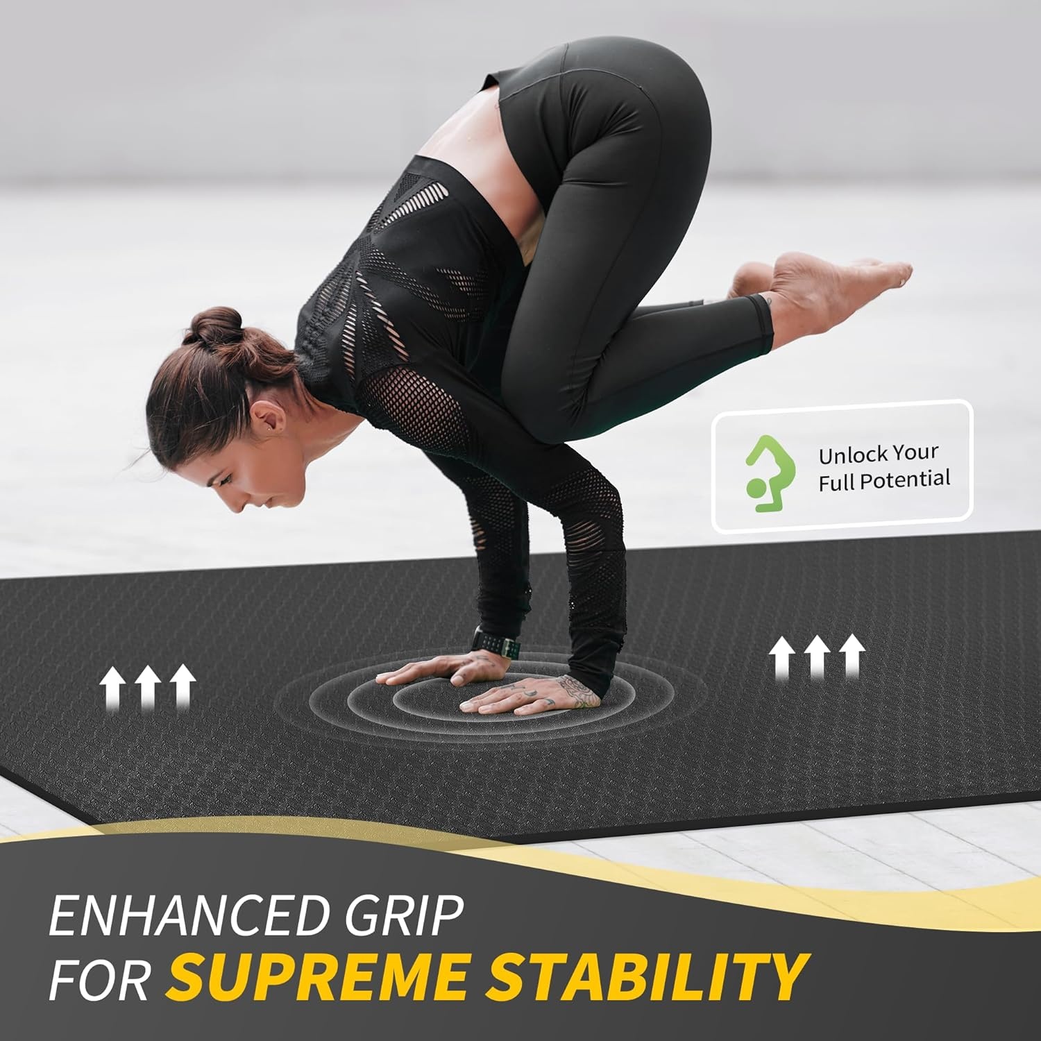 CAMBIVO Extra Dikke Yogamat 183x122 cm - Antislip & Geluidsdempend voor Thuisgym