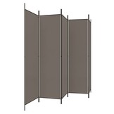 vidaXL Kamerscherm met 5 panelen 250x220 cm stof antracietkleurig