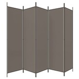 vidaXL Kamerscherm met 5 panelen 250x220 cm stof antracietkleurig