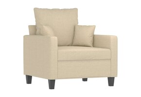 vidaXL Fauteuil Crème Stof met 52% Korting