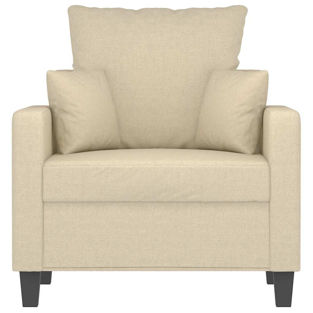 vidaXL Fauteuil 60 cm stof crèmekleurig