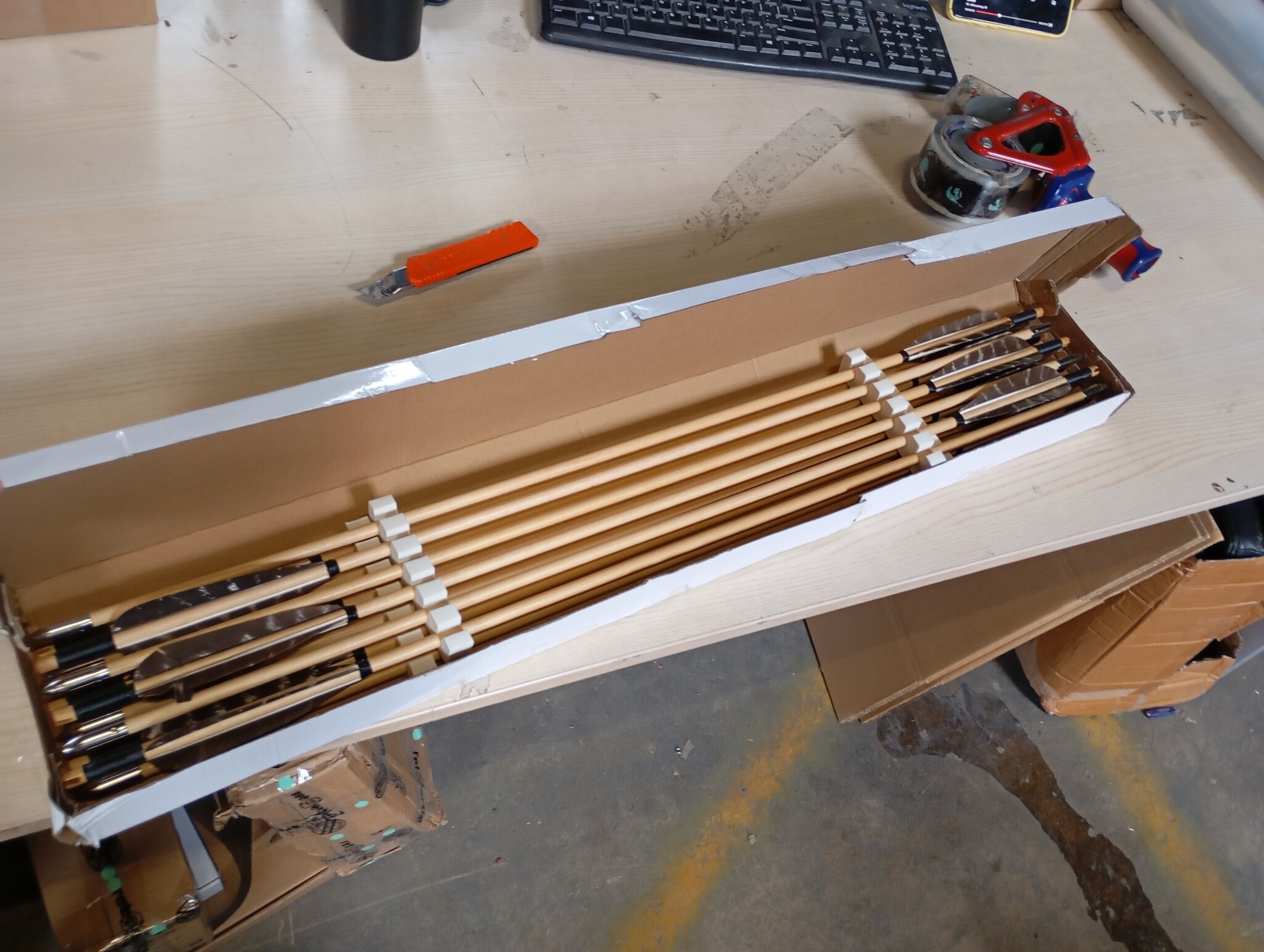 Huntingdoor Houten Pijlen voor Boogschieten (31 inch, 12 stuks)