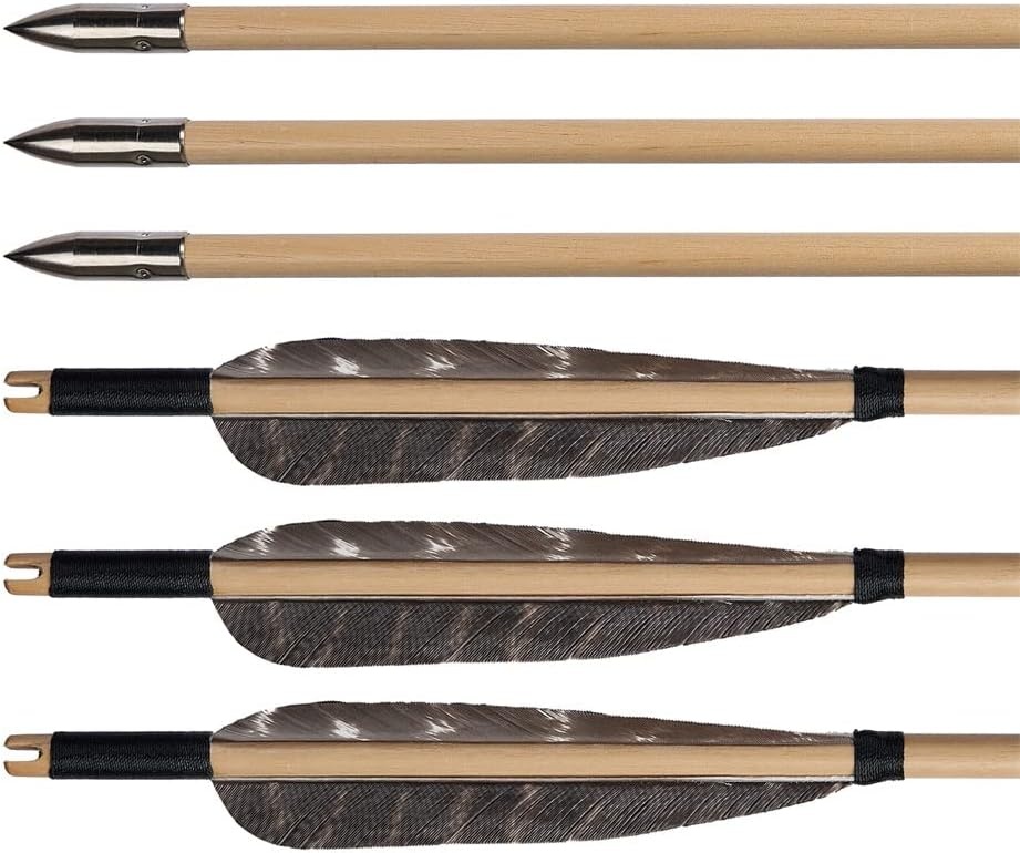 Huntingdoor Houten Pijlen voor Boogschieten (31 inch, 12 stuks)