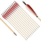 Huntingdoor Houten Pijlen voor Boogschieten (31 inch, 12 stuks)