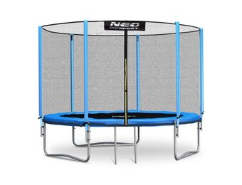 Trampoline blauw 183 cm - met ladder en buitenrand net - tot 50 kg