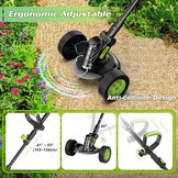 Gisam Grasmaaier Accu 20cm met 2x 4.0Ah Batterijen en 3 Maaikoppen