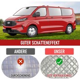 MaxAwe 8-delige thermische matten set voor Ford Transit Custom SWB - Zwart