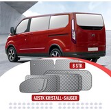 MaxAwe 8-delige thermische matten set voor Ford Transit Custom SWB - Zwart