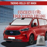 MaxAwe 8-delige thermische matten set voor Ford Transit Custom SWB - Zwart