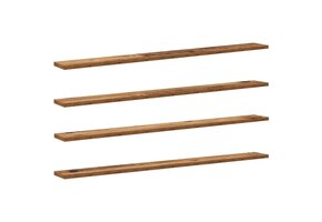 vidaXL Boekenplank 4 Stuks Bruin - 100x10cm Bewerkt Hout (34% Korting)