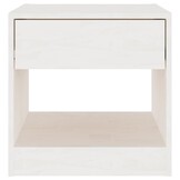 vidaXL Nachtkastje 40x31x40 cm massief grenenhout wit