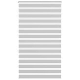 vidaXL Zebra rolgordijn 135x230 cm stofbreedte 130,9 cm lichtgrijs
