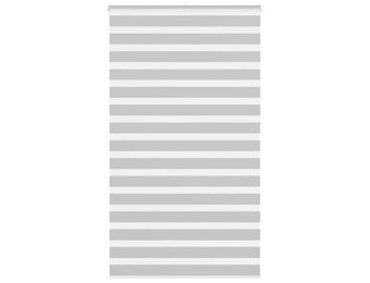 vidaXL Zebra rolgordijn 135x230 cm stofbreedte 130,9 cm lichtgrijs