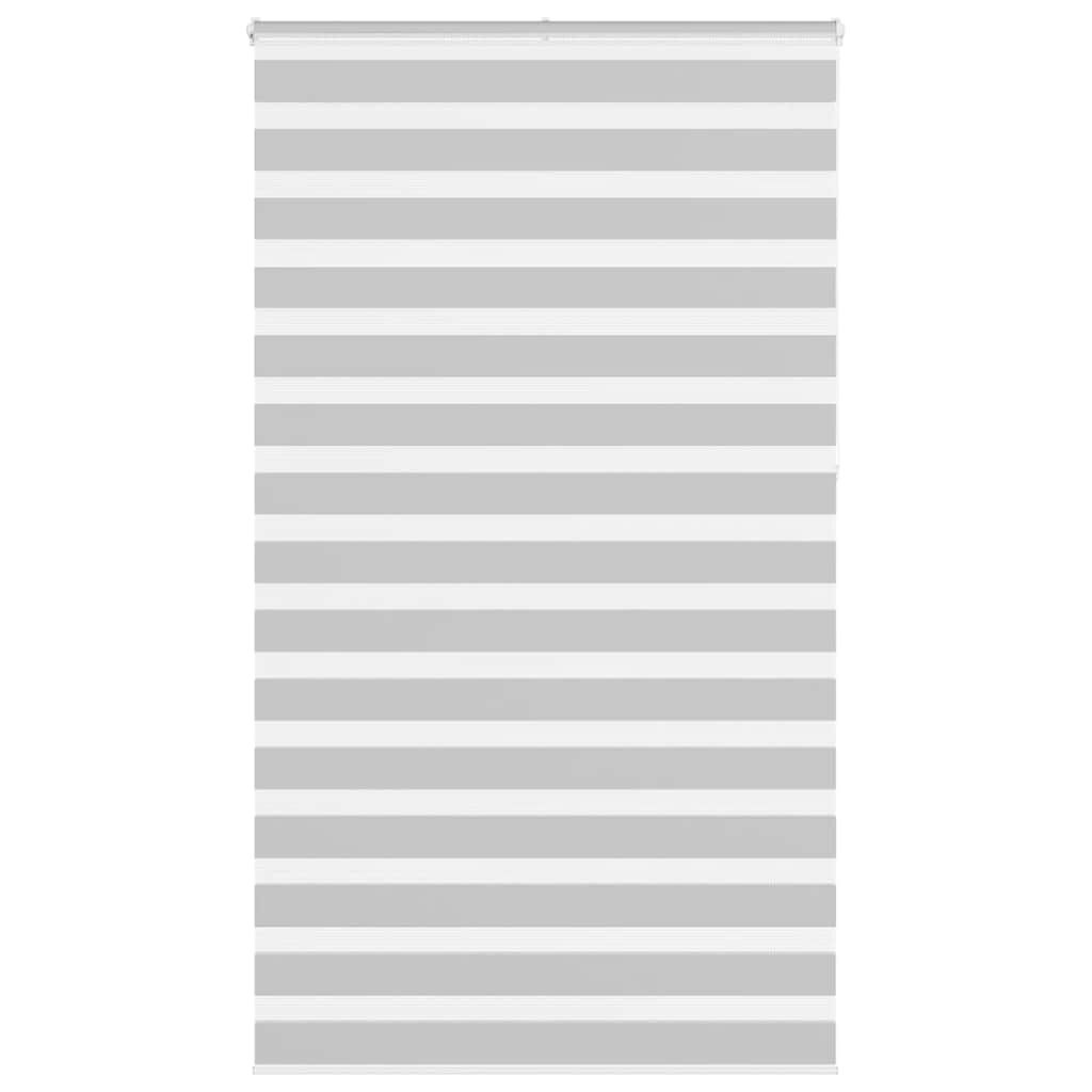vidaXL Zebra rolgordijn 135x230 cm stofbreedte 130,9 cm lichtgrijs