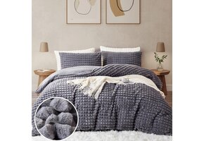 Warm Grijs Dekbedovertrek 200x220 cm 3-delig - 64% Korting