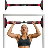 Abahub Home Optrekstang - deuropening gemonteerd | Opvouwbare ruimtebesparing voor appartementen/garages | Multi-Grip Krachttraining Premium Zwart