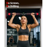 Abahub Home Optrekstang - deuropening gemonteerd | Opvouwbare ruimtebesparing voor appartementen/garages | Multi-Grip Krachttraining Premium Zwart