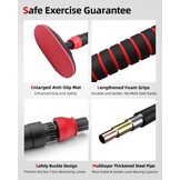 Abahub Home Optrekstang - deuropening gemonteerd | Opvouwbare ruimtebesparing voor appartementen/garages | Multi-Grip Krachttraining Premium Zwart