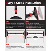 Abahub Home Optrekstang - deuropening gemonteerd | Opvouwbare ruimtebesparing voor appartementen/garages | Multi-Grip Krachttraining Premium Zwart