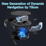 Tikom G8000 Robot Vacuum Cleaner with Mop Function, 2700Pa Suction Power, WiFi, Ideal for Pet Hair, Carpets and Hard Floors
