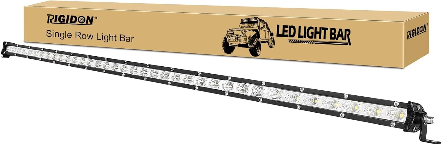 RIGIDON 38 inch 180W Flood Spot Combo Beam Auto Led-lichtbalk Enkele Rij Avondmaal Slanke Led-verlichting 12V 24V voor Off-road Truck SUV UTE ATV 4x4, Waterdichte Rijdende Werklamp, 6000K Witte - Maat 38inch 180W